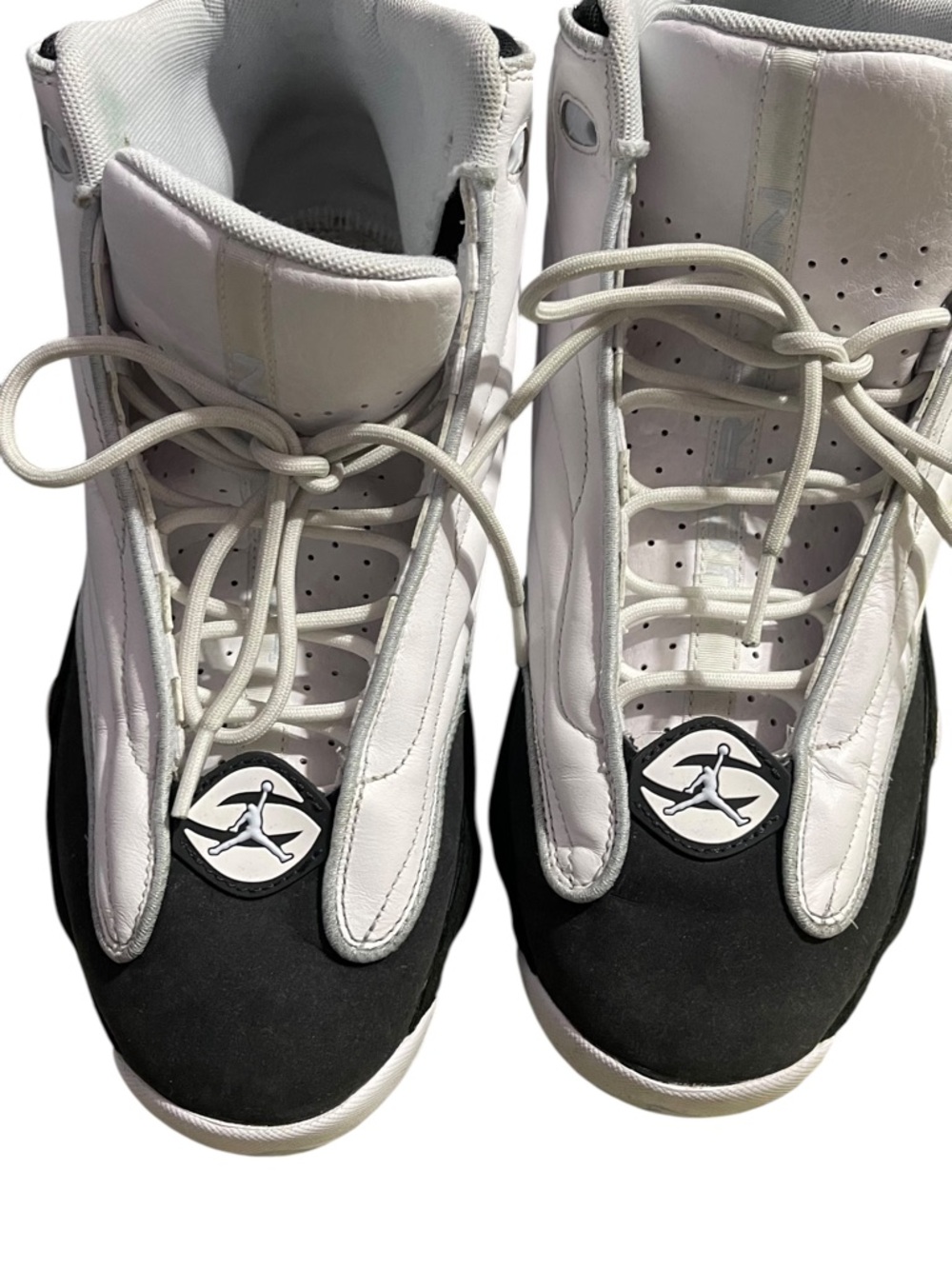 Jordan High-Top Sneakers in White & Black